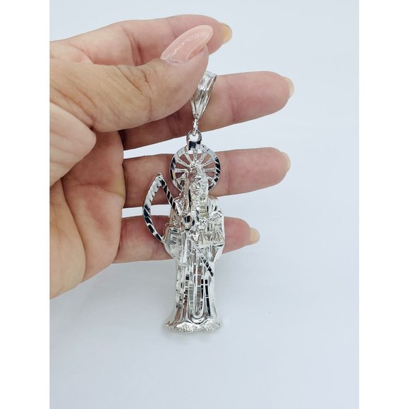 925 Sterling Silver pendant Saint Death Santa Muerte dije en plata